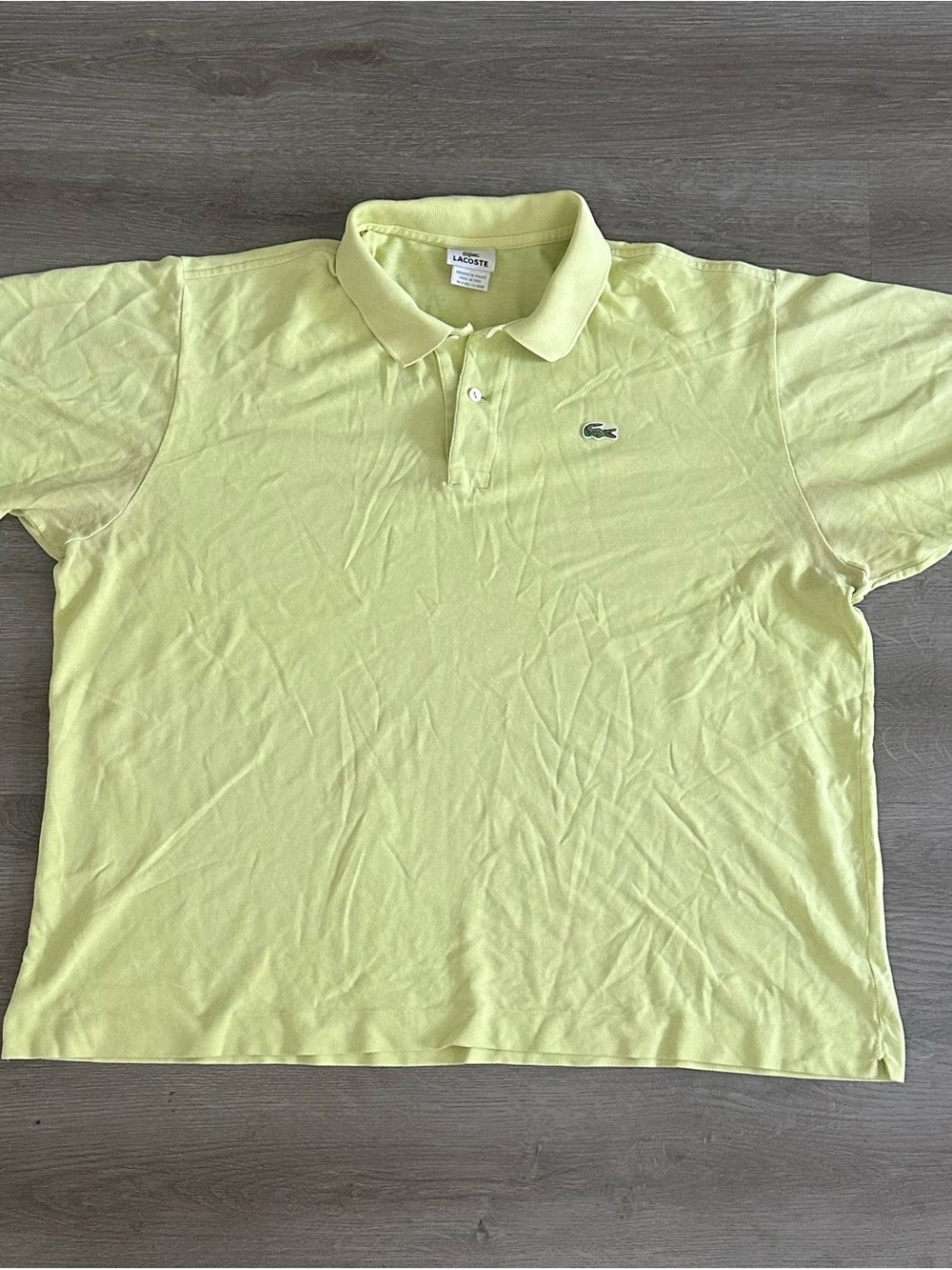 Lacoste Men's Light Green Polo Shirt Short Sleeve Size 8 3XL